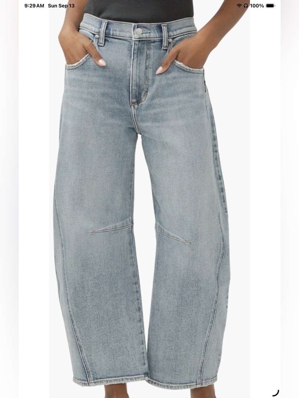 Silver Jeans Co. Horseshoe High Waist Crop Barrel Jeans 28x26